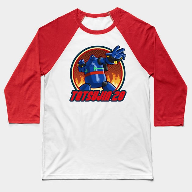 Tetsujin 28 Baseball T-Shirt by TomMcWeeney